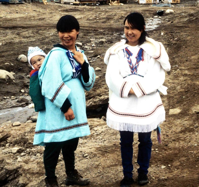 According to Allen's rule, people in cold climates tend to be shorter, lighter skinned, and stockier, such as these Inuit women from Canada.