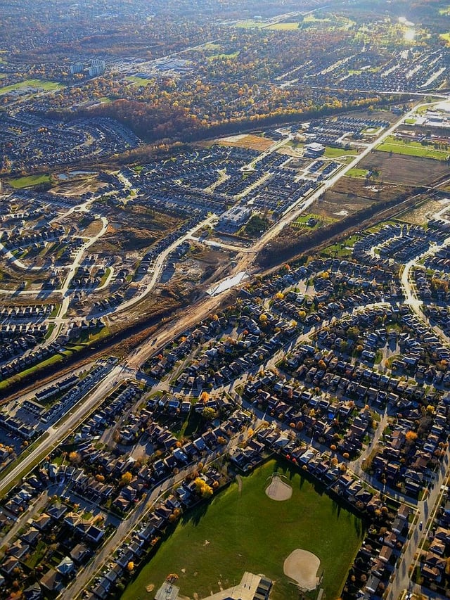 Urban sprawl in suburban London
