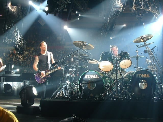 Metallica performing during its Madly in Anger with the World Tour in 2004