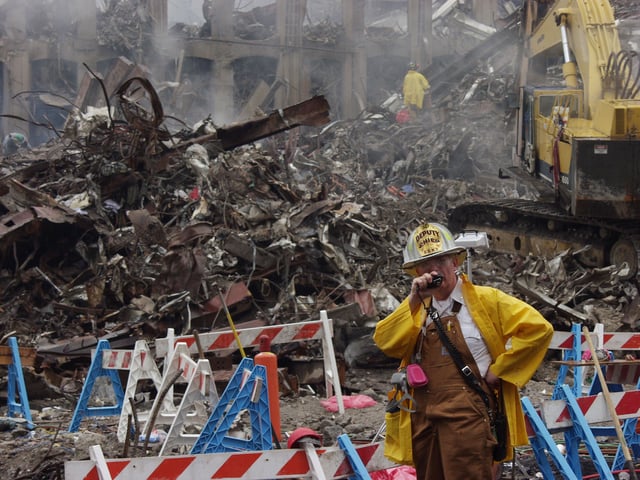 A New York City Deputy chief coordinates the recovery effort underway at the World Trade Center