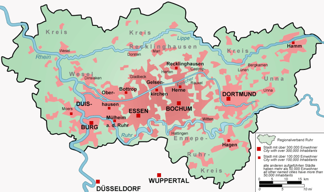 Map of the Ruhr