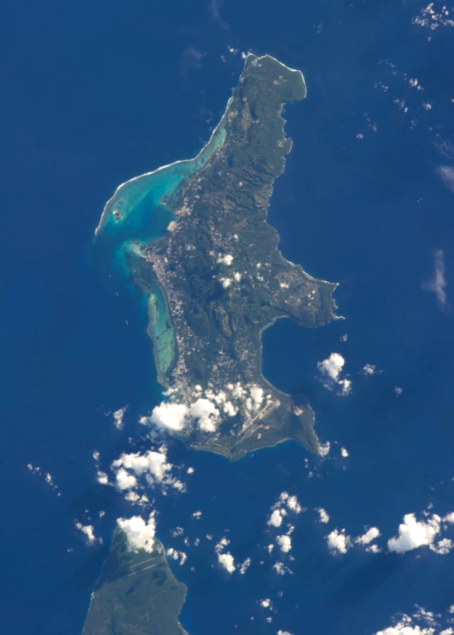 Saipan seen from the International Space Station