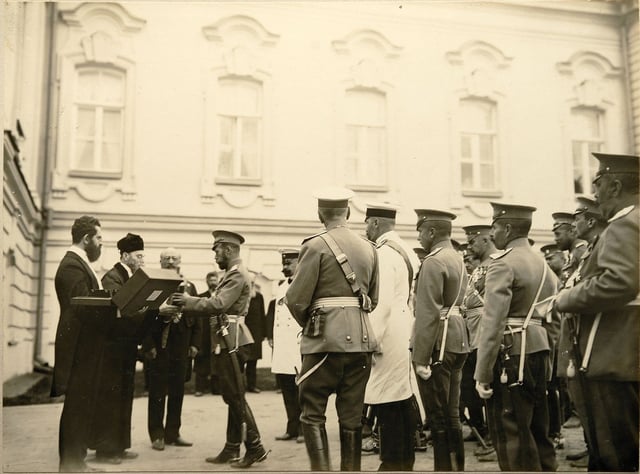 Nicholas II, Stolypin and the Jewish delegation during the Tsar's visit to Kiev in 1911