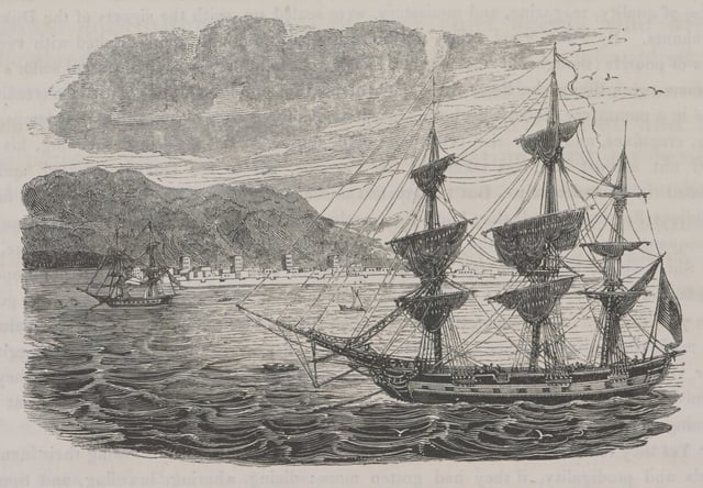 ‘Ras-el-Khyma, the chief port of the Wahabee pirates’ (1829) by James Silk Buckingham.