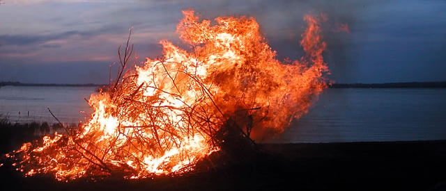 Walpurgis Night bonfire in Sweden