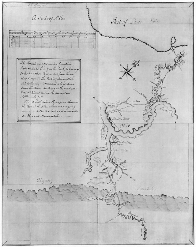 Washington's map, accompanying his Journal to the Ohio (1753–1754)
