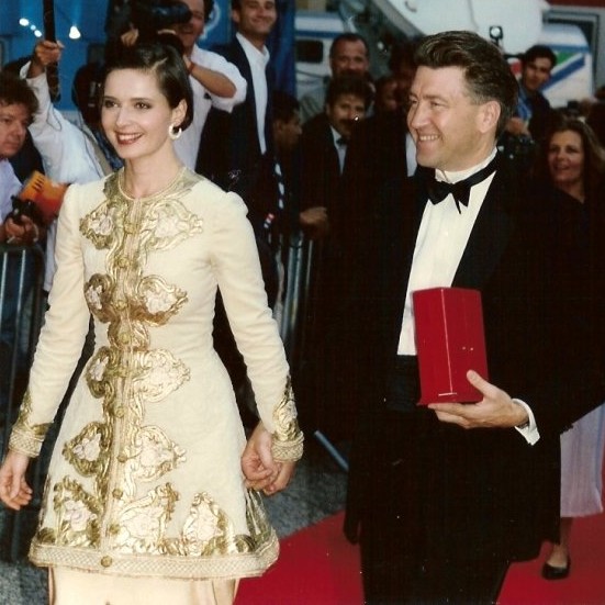 Rossellini with David Lynch at the Cannes Film Festival (1990)