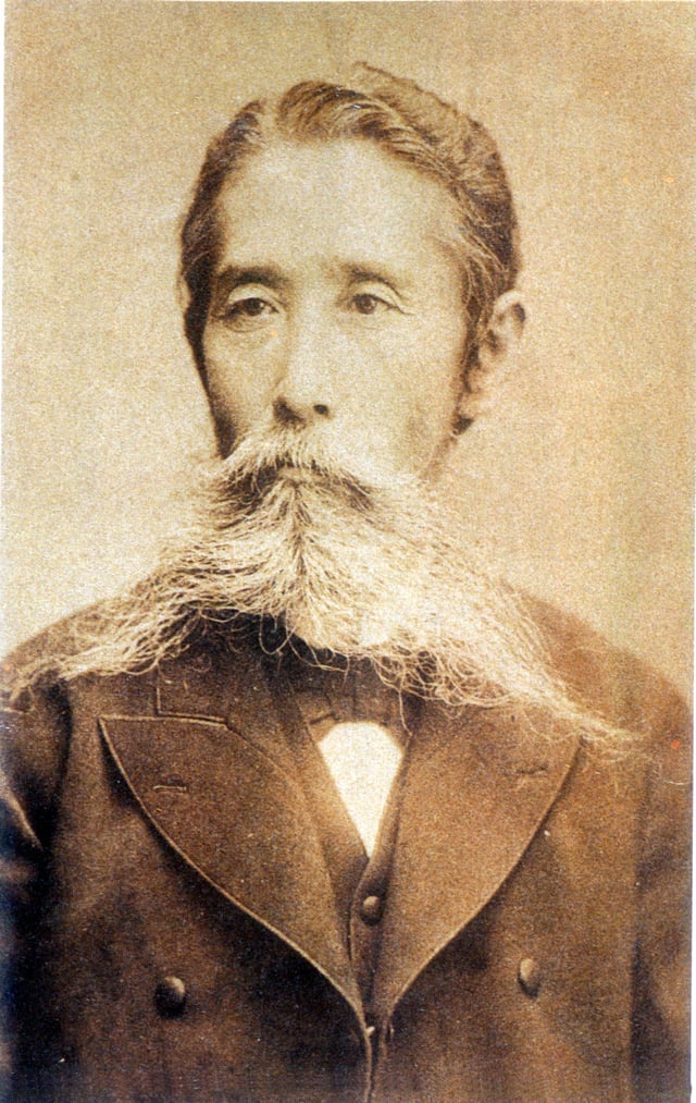 Count Itagaki Taisuke is credited as being the first Japanese party leader and an important force for liberalism in Meiji Japan.