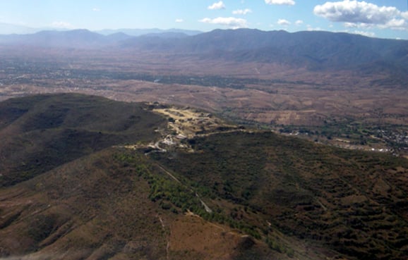 Aerial view of Monte Albán
