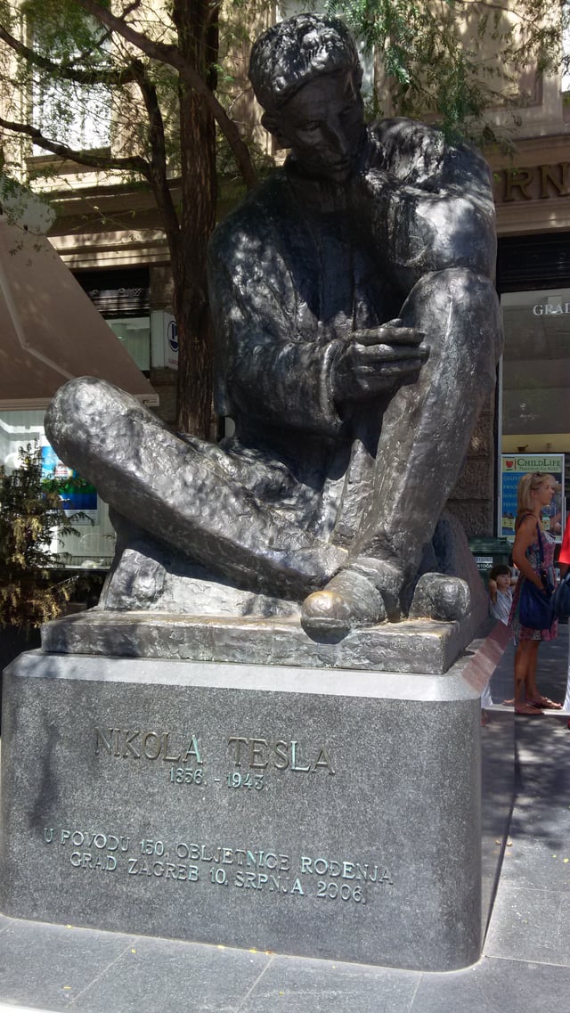 Nikola Tesla Monument in Zagreb, Croatia