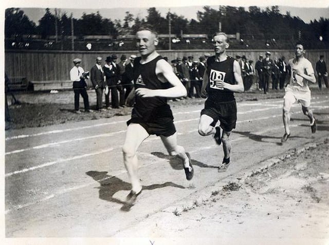 Nurmi at the 1920 Olympic trials