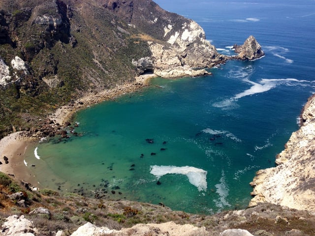 Potato Harbor, named for its distinctive ovular and bumpy shape, on Santa Cruz Island