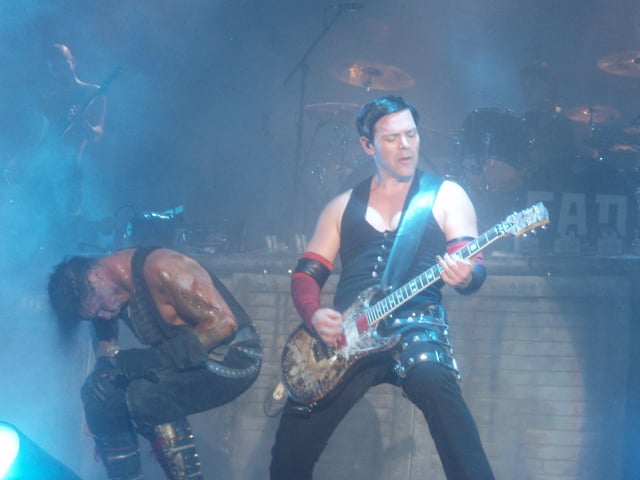 Rammstein performing at the Gold Coast Big Day Out in 2011