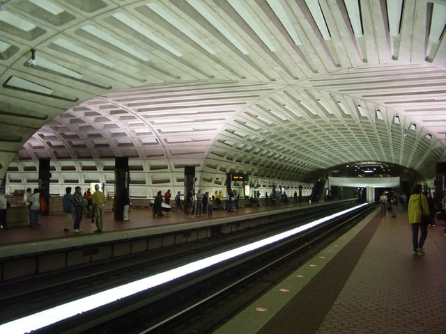 The Metro Center station on the Washington Metro