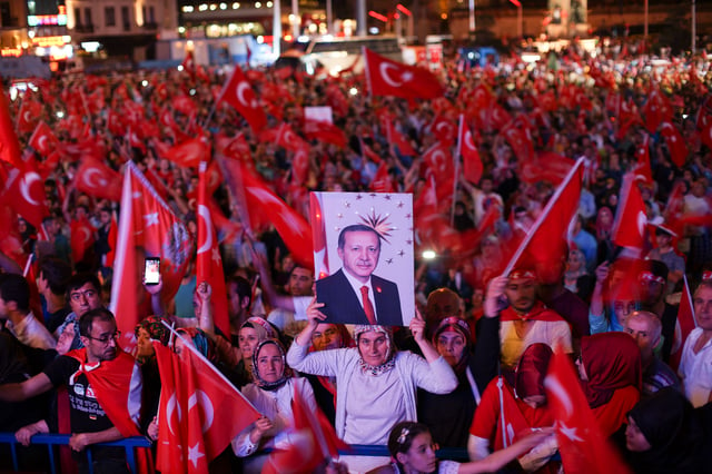 Turkish anti-coup rally in Istanbul, 22 July 2016