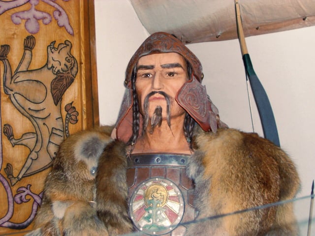 Figure of Attila in a museum in Hungary.