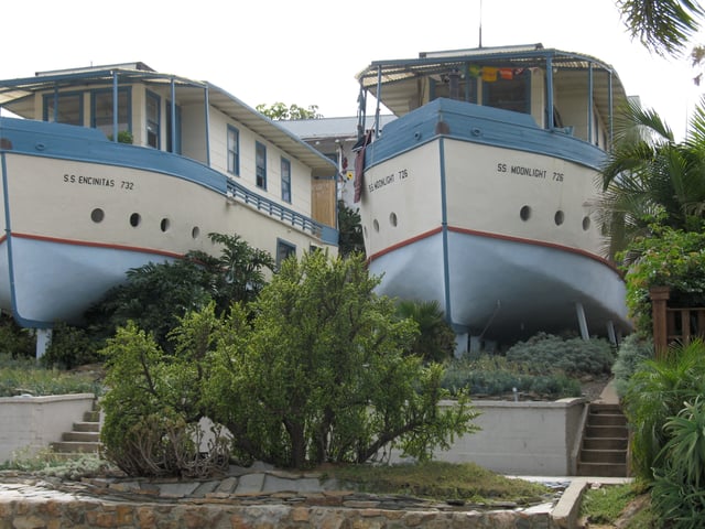 Built in the late 1920s, the boathouses    are historic landmarks in Encinitas