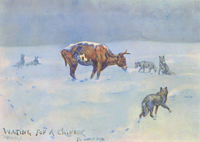 Waiting for a Chinook (c. 1900), Charles Marion Russell