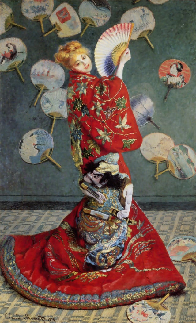 Madame Monet in a Japanese kimono, 1875, Museum of Fine Arts, Boston