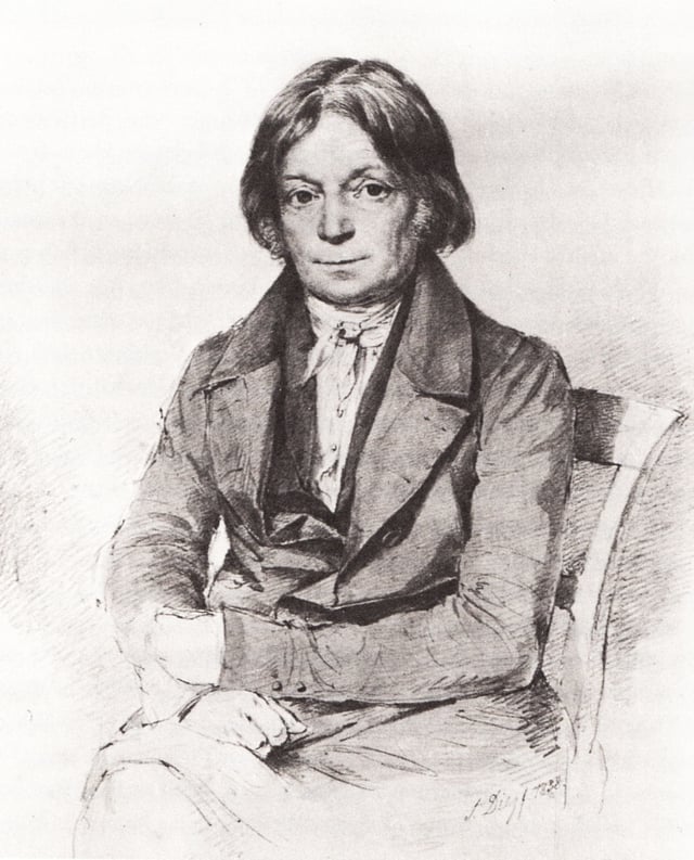 Joseph Görres in 1838, drawing by F. Diez