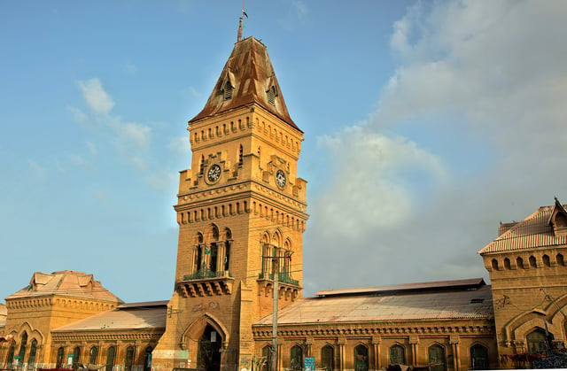 Karachi's colonial-era Empress Market is located in Saddar.