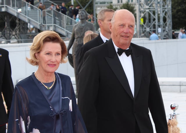 King Harald V and Queen Sonja of Norway (reigning since 1991) in 2012.