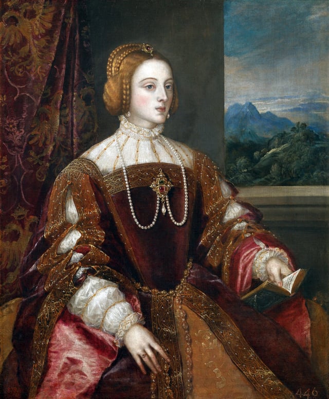 Isabella of Portugal, Charles's wife. Portrait by Titian, 1548