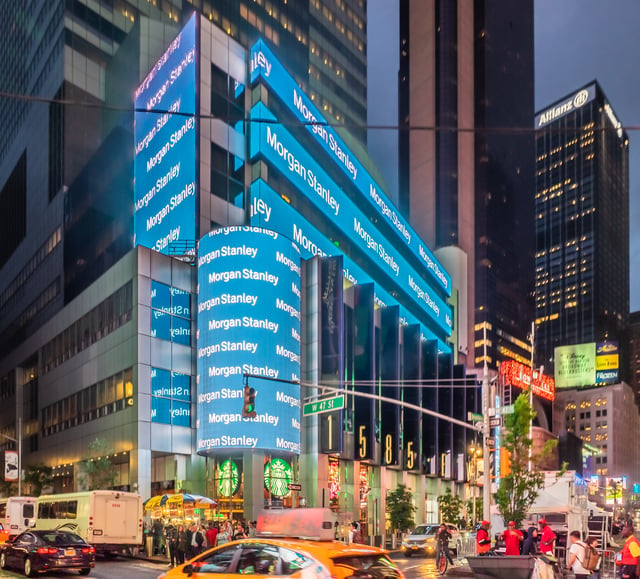 Morgan Stanley's office on Times Square
