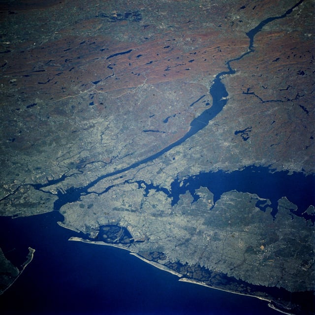 The intersection of Long Island, Manhattan, and the continental mainland