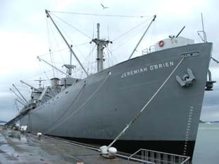 The Liberty Ship SS Jeremiah O'Brien, an example of a ship listed in the National Register. This ship is also a National Historic Landmark.