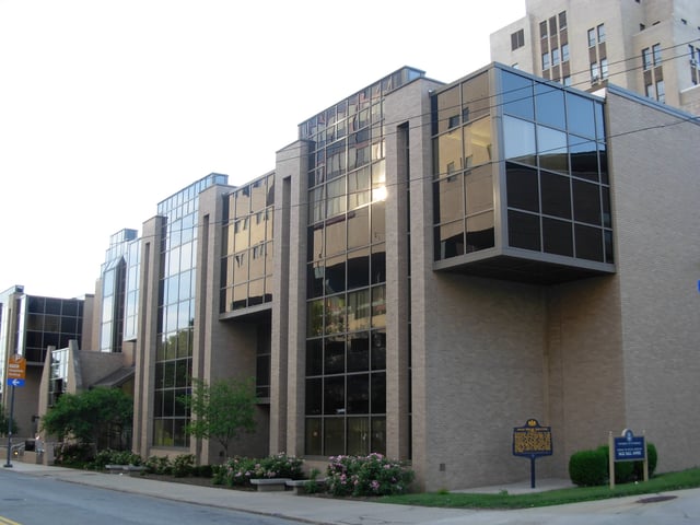 Salk Hall, where Jonas Salk's team performed the research that led to the first polio vaccine, is also the home of the School of Dental Medicine and School of Pharmacy.