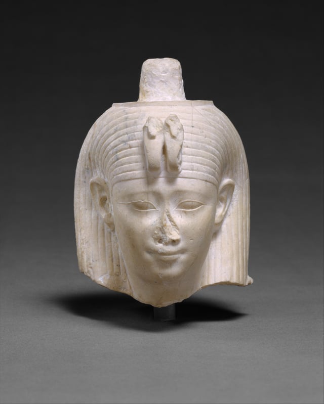 Head Attributed to Arsinoe II, depicted as an Egyptian divinity