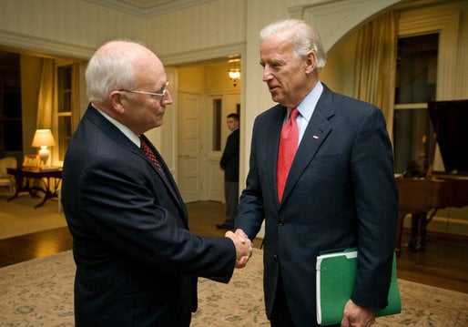 Vice President-elect Biden meets with Vice President Dick Cheney at Number One Observatory Circle on November 13, 2008