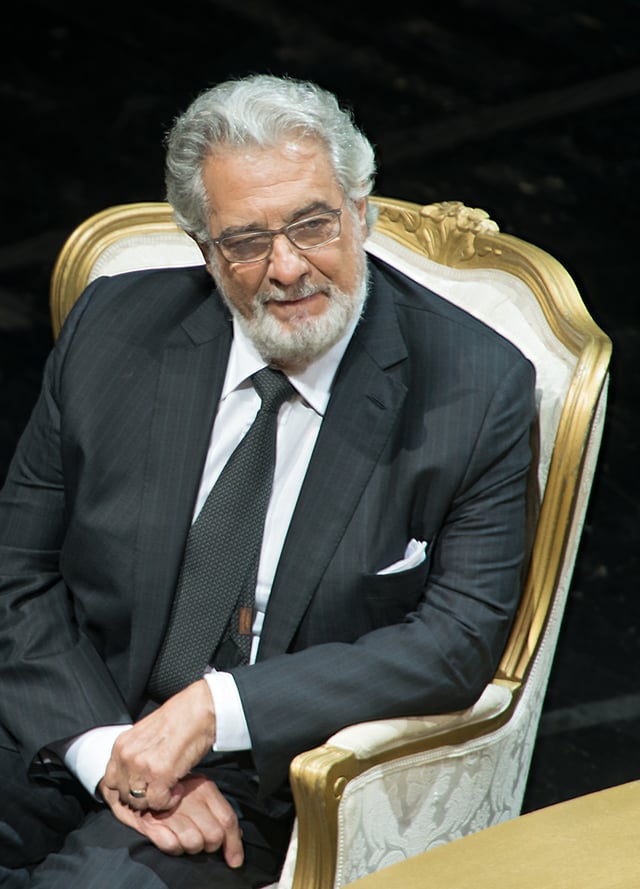 Domingo as the president of Europa Nostra at the organization's awards ceremony in 2014