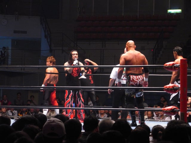 A match of All Japan Pro Wrestling in Taiwan, 2009