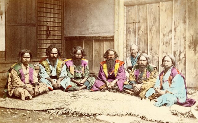 Ainu, an ethnic minority people from Japan