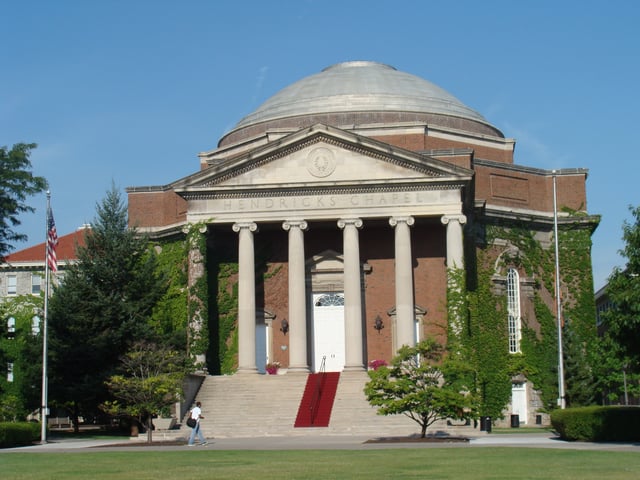 Hendrick's Chapel at Syracuse University, New York. The university maintains a relationship with the UMC.