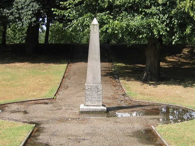 The place of the execution of Charles Lucas and George Lisle.