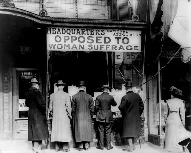 Headquarters of the National Association Opposed to Woman Suffrage, United States, early 20th century