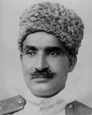 Reza Pahlavi portrait during his time as war minister