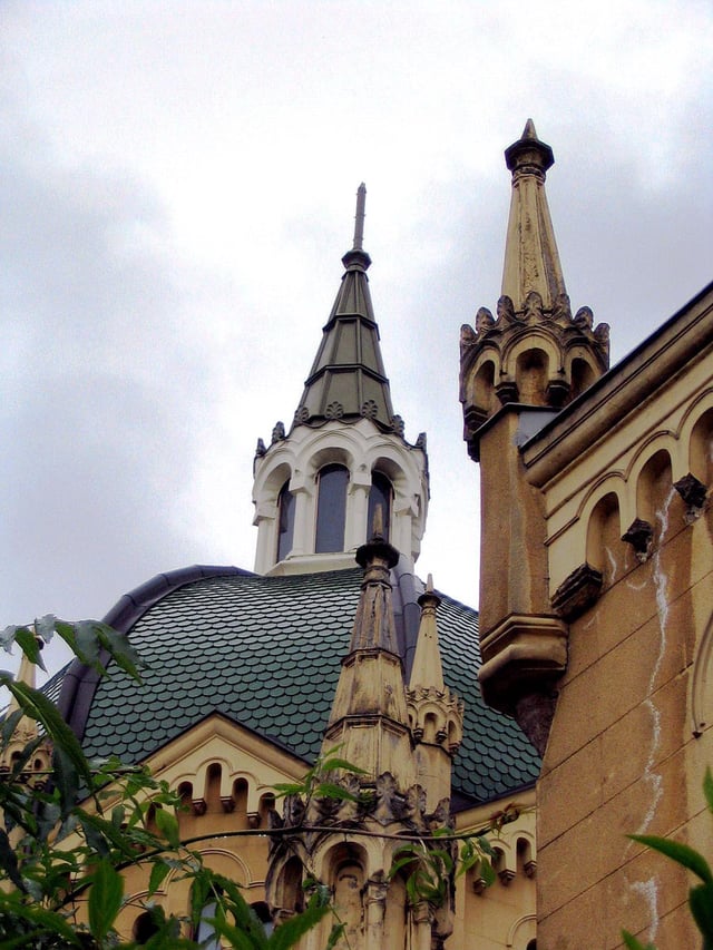 Dome and towers on the Academy of Arts in Sarajevo, designed by the Czech-born architect Karel Pařík