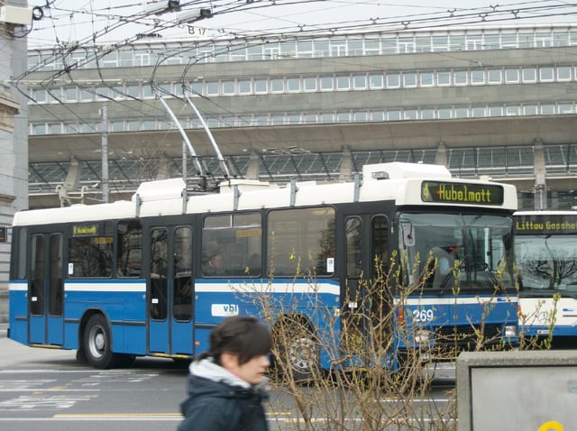 An electric bus at Lucerne