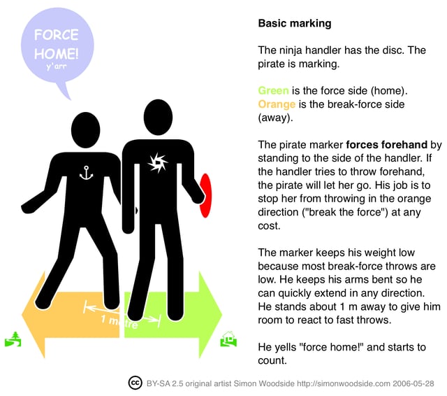 Marking with a force
