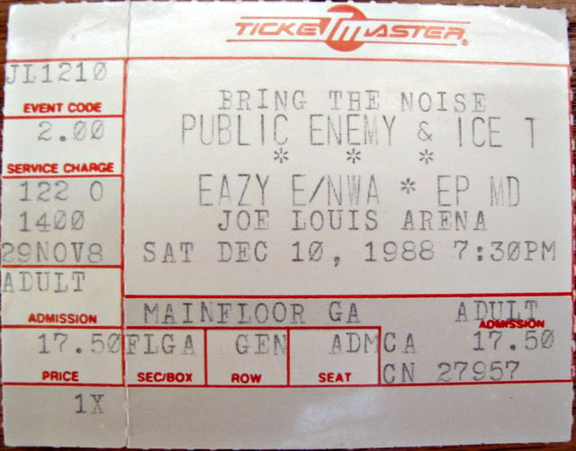 N.W.A co-headlined Public Enemy's 1988 "Bring the Noise" concert tour.