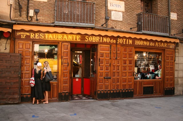 Madrid has a good number of restaurants and bakeries established in the 19th-century. Also it has the oldest restaurant continuously operating in the world, the Sobrino de Botín founded in 1725.