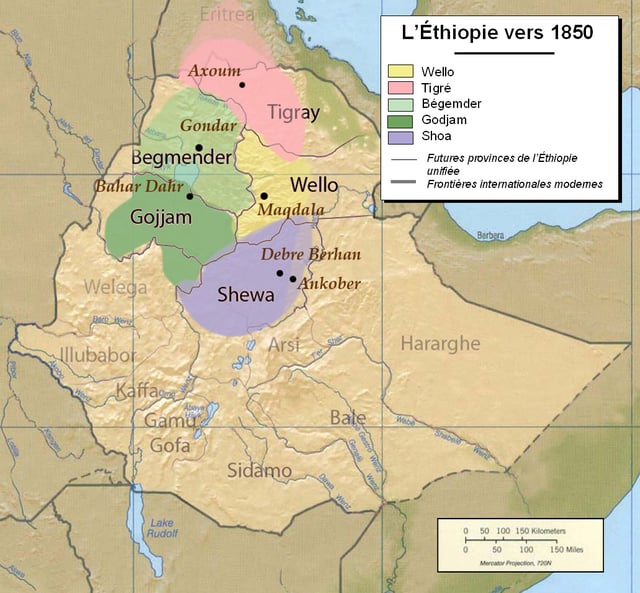 Ethiopia and other territories in Africa in 1843