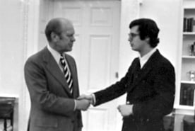 Manafort greeting President Gerald Ford, 1976