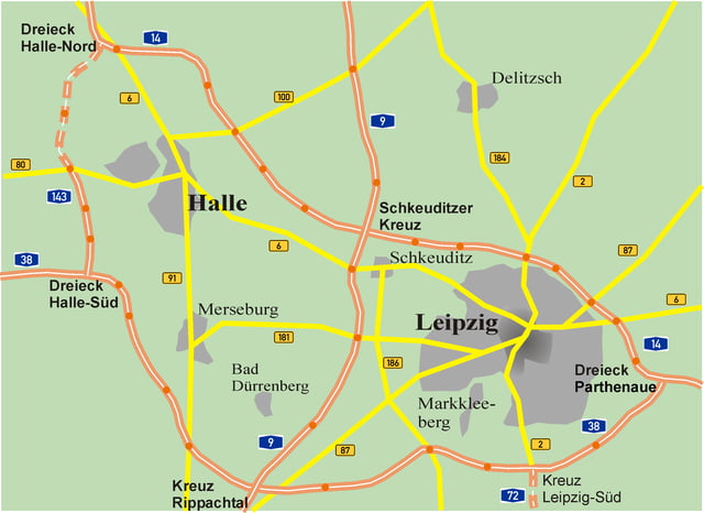 Leipzig's road network