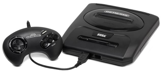 The Sega Genesis (second North American version pictured) took control of the 16-bit console market.