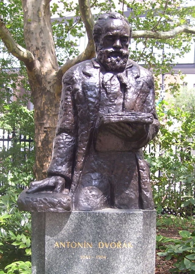 Statue of Antonín Dvořák in Stuyvesant Square in Manhattan, New York City, made by Croatian sculptor Ivan Meštrović.